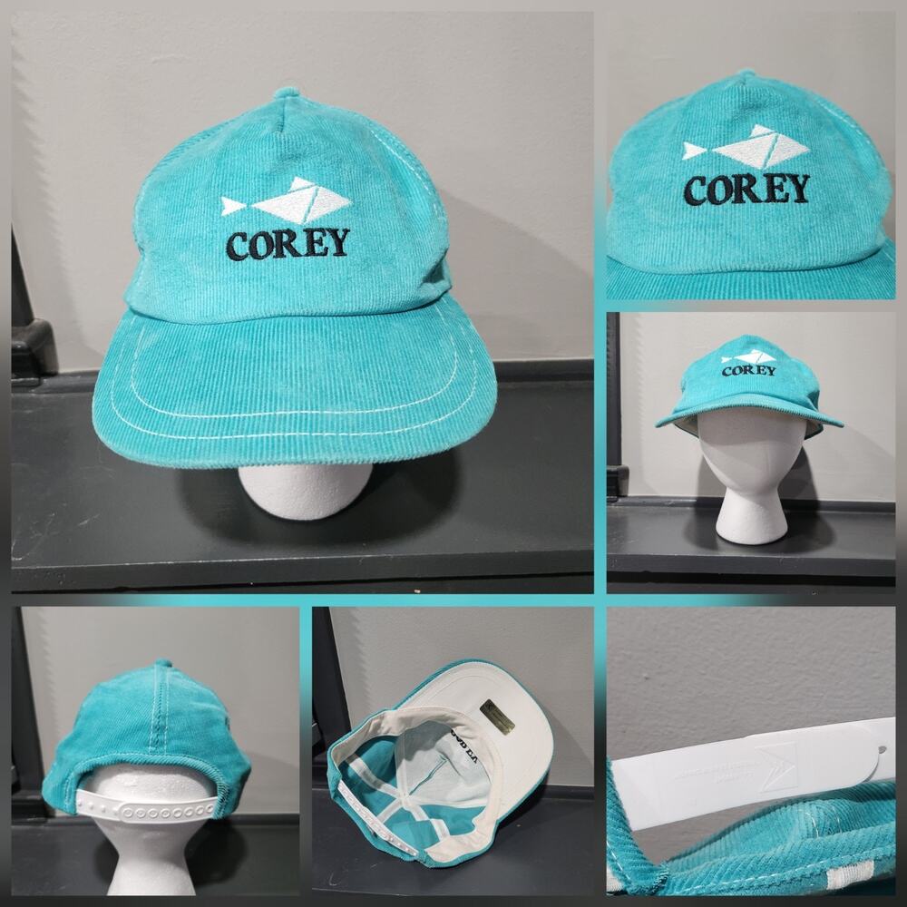VTG Corey Fish K Products Corduroy Snapback Hat Cap OSFA